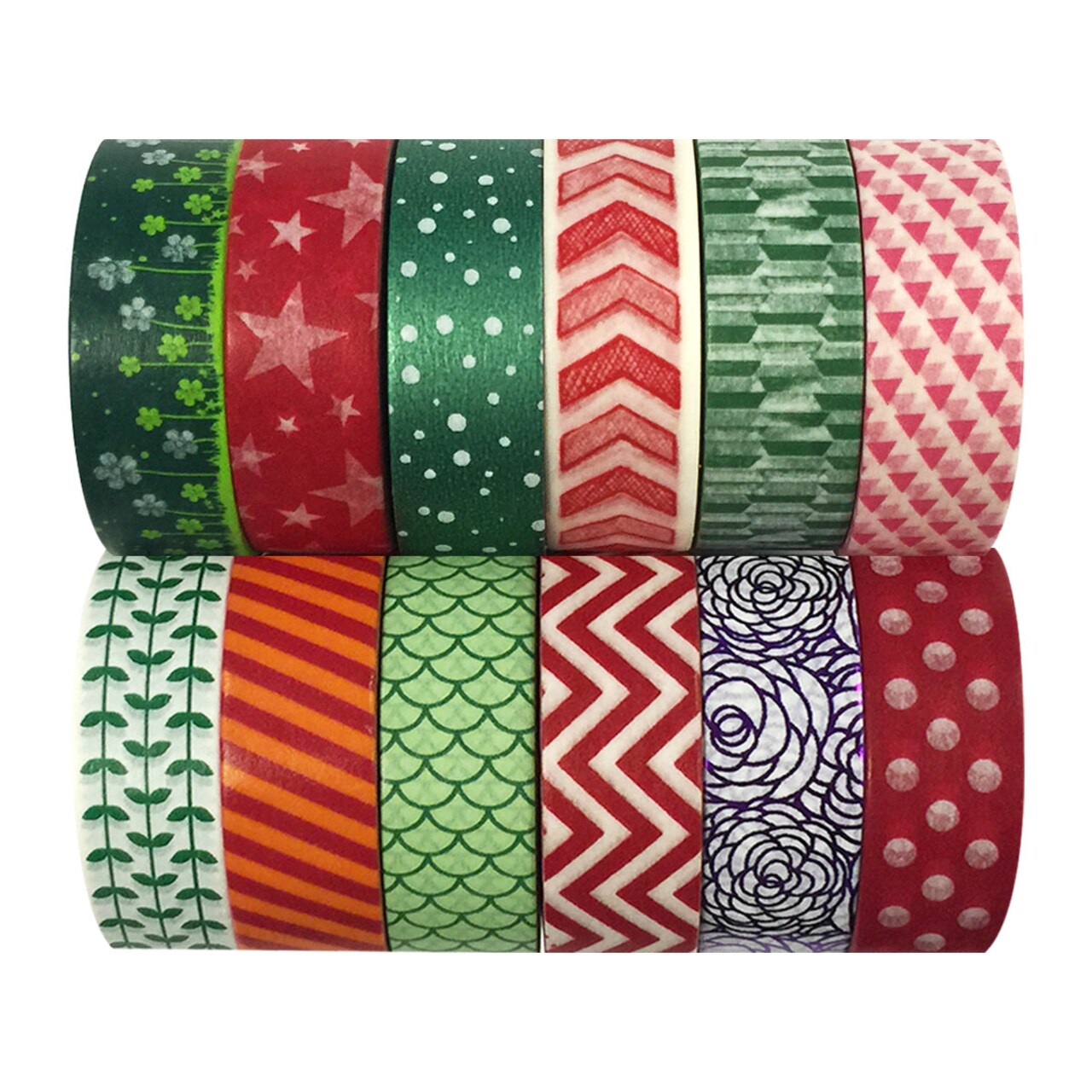 Wrapables Washi Tapes Decorative Masking Tapes, Set of 12, ADSET53